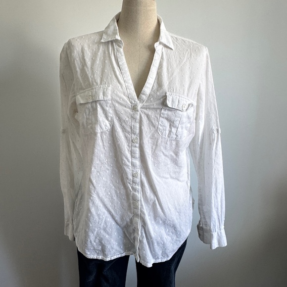 Columbia - White Button Down Shirt - Picture 2 of 12